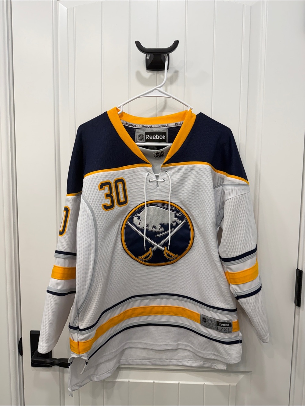 Reebok Navy and Gold Youth Hockey Jersey